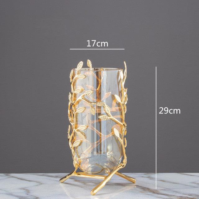 Golden Leaf Vase