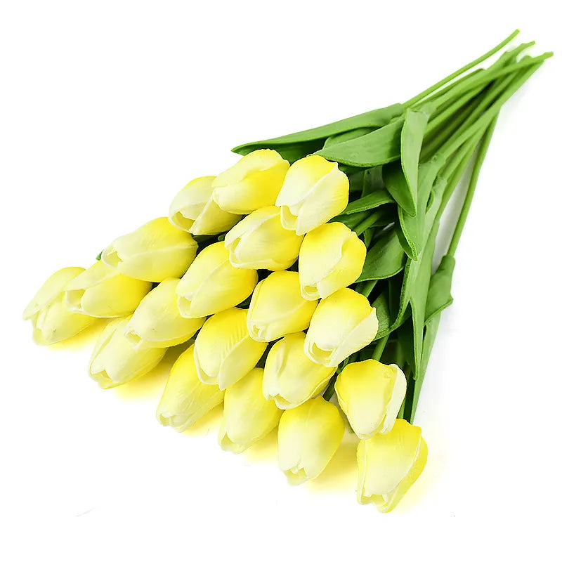 35 cm Tulip Flower Artificial Tulip Bouquet 10/5Pcs PE foam Fake Flower for wedding Ceremony Decor Home Garden Bouquet Decor