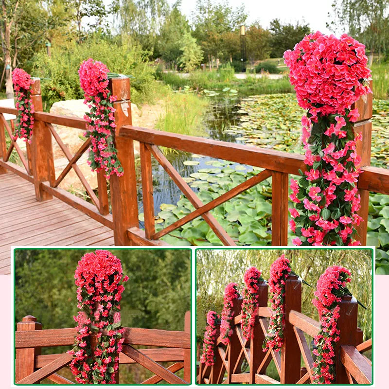 Violet Artificial Flower Party Decoration Simulation Valentine's Day Wedding Wall Hanging Basket Flower Orchid fake Flower