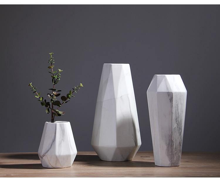 Geometric Marble Vases