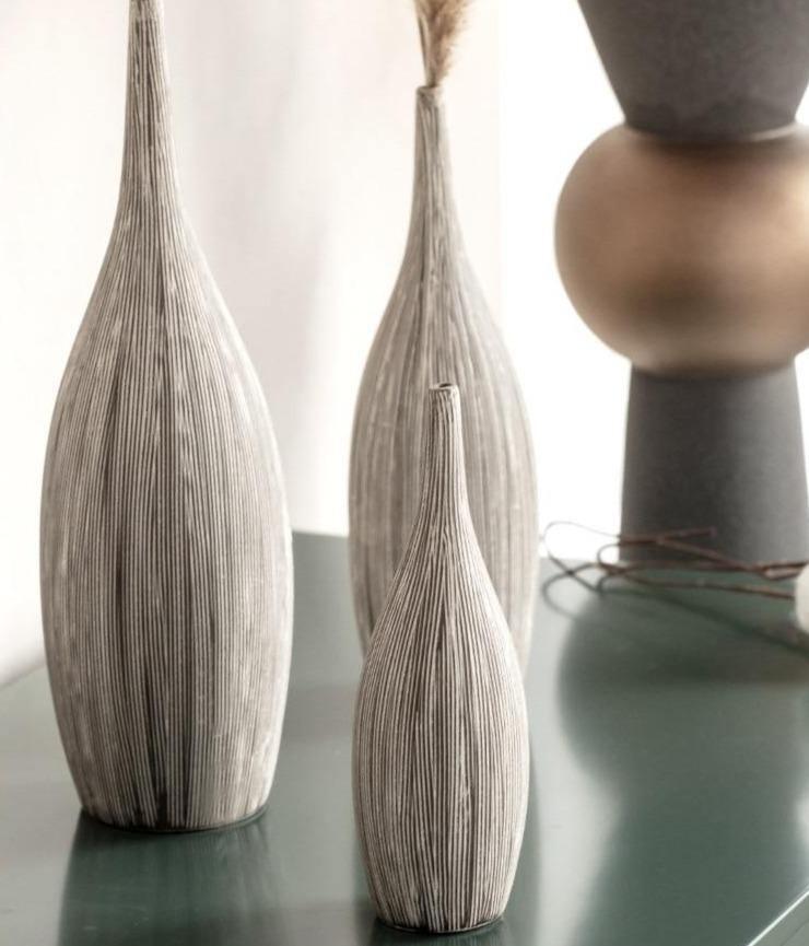 Natural Etch Ceramic Vases